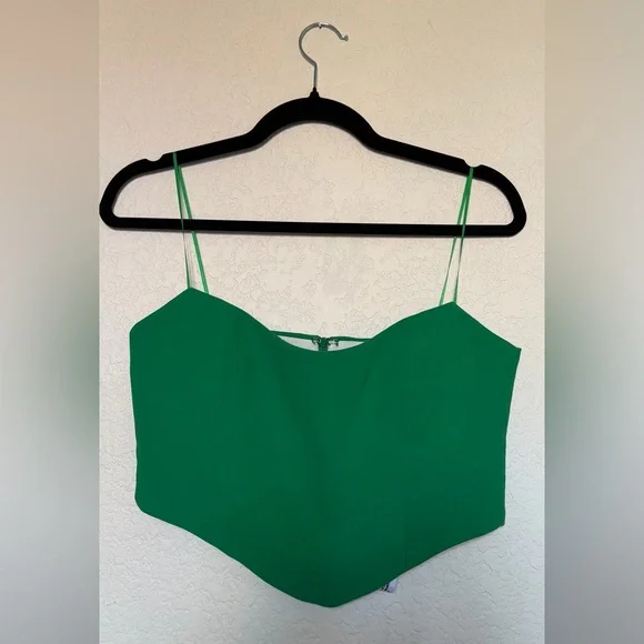 NWT Amanda Uprichard Sabine Crop Top in Jungle Size Medium - Picture 3 of 7